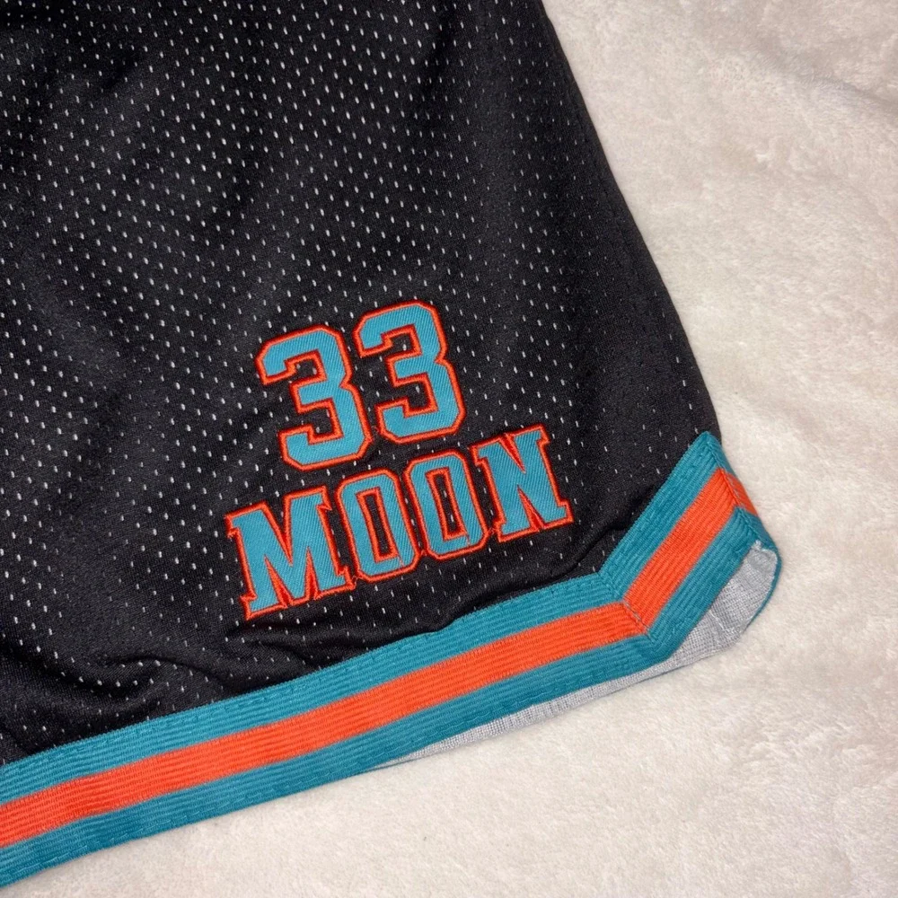 JUST DON Flint Tropics Basketball Shorts Mens XL Black Semi-Pro Jackie Moon Mesh